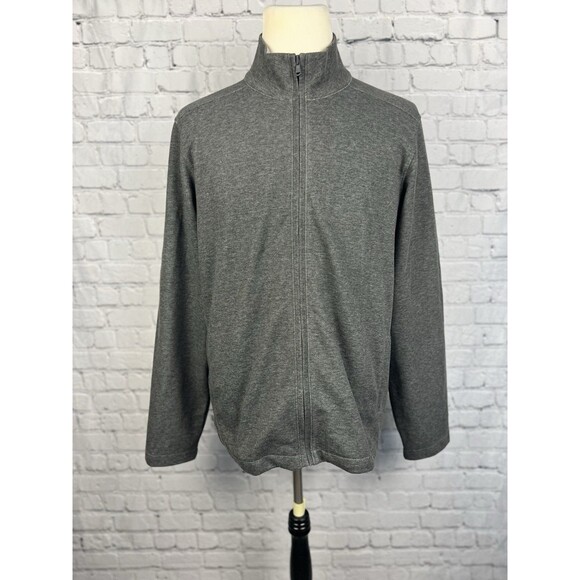 Bonobos Jacket Men Large Slim Full Zip 46%Cotton 54%Polyester Dark Heather Gray - Picture 1 of 8